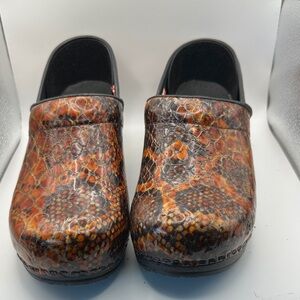 Sanita Black and Brown Clogs